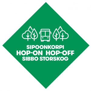 Sipoonkorpi Hop-on Hop-off-bussin logo.