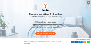 FoxDo-palvelun nettisivujen etusivu.
