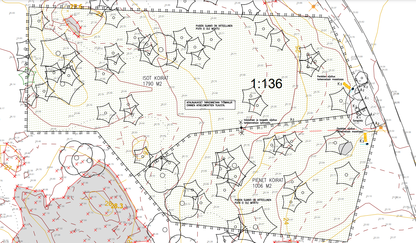 En illustration om planen för en hundpark.